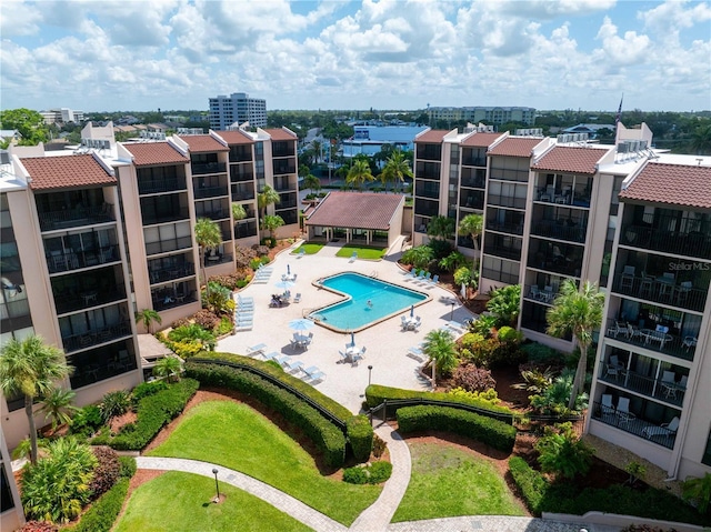 birds eye view of property