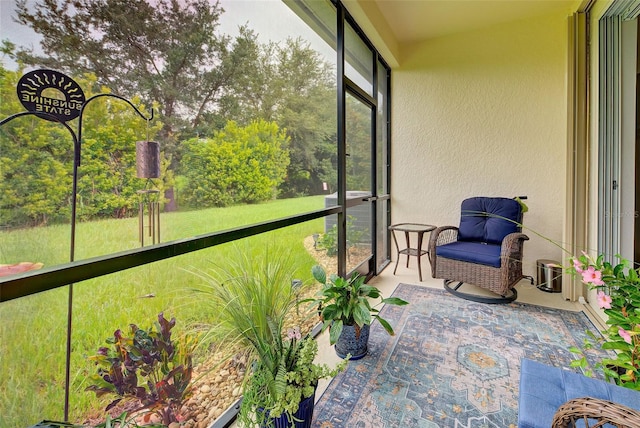 view of sunroom