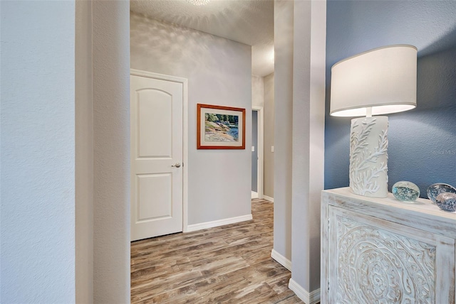 8930 Tuscany Isles Dr, Punta Gorda, FL 33950 - corridor featuring wood finished floors and baseboards