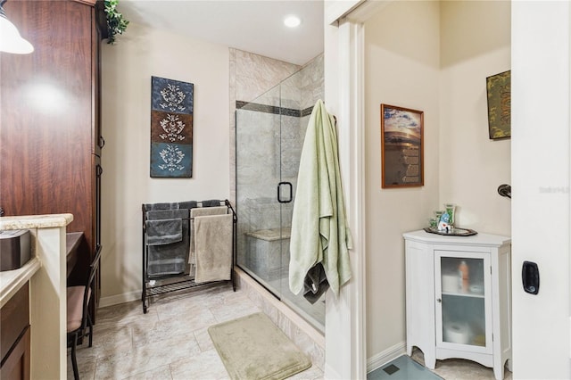 bathroom with walk in shower