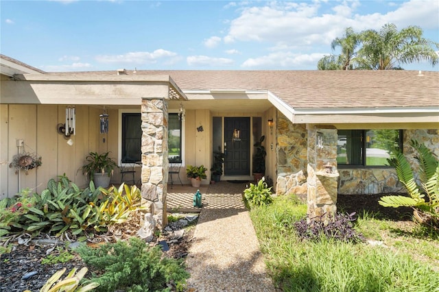 property entrance with a porch