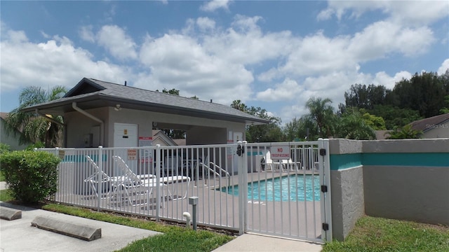 view of pool with a patio area