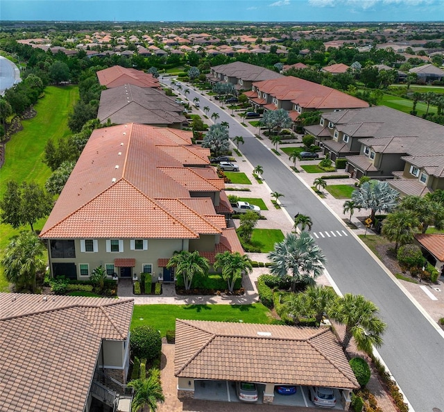 drone / aerial view with a residential view