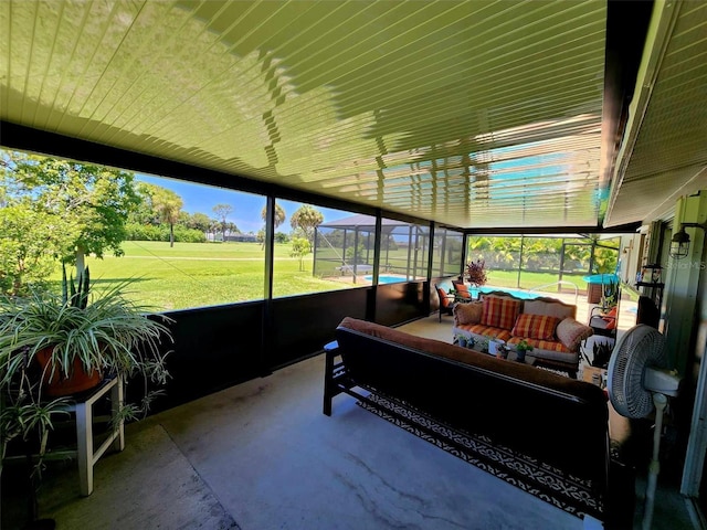 view of sunroom