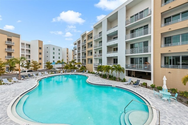 view of pool with a patio area