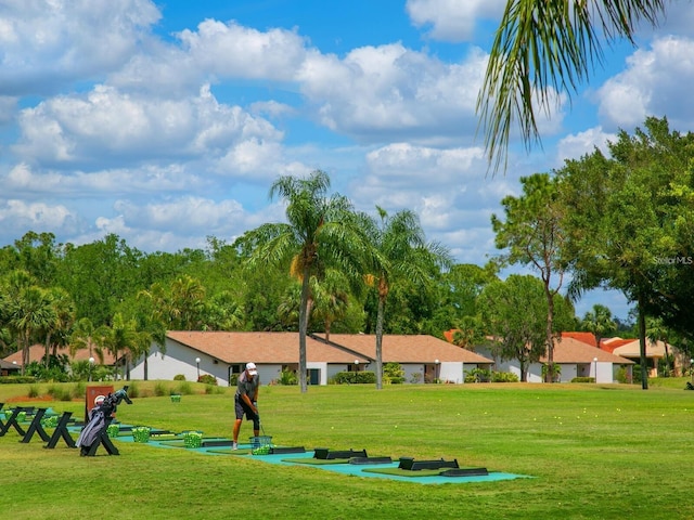 view of community with a yard