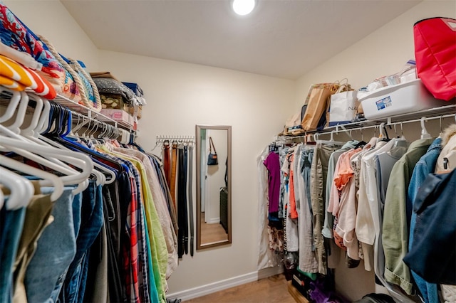 spacious closet featuring carpet