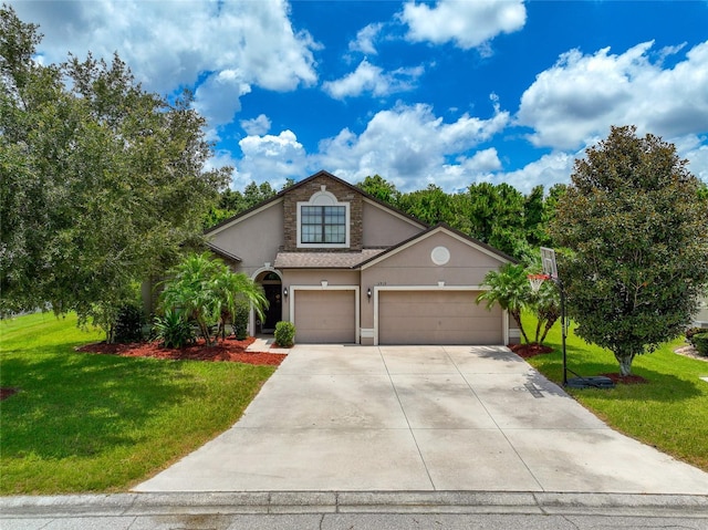 view of front property with a front yard