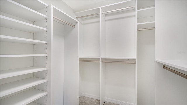 view of walk in closet