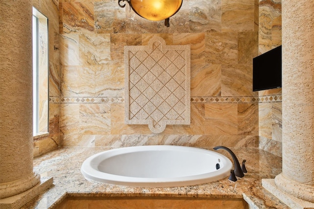 bathroom with a bathing tub