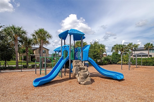 community playground with fence