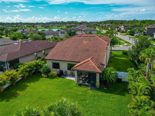 drone / aerial view featuring a residential view