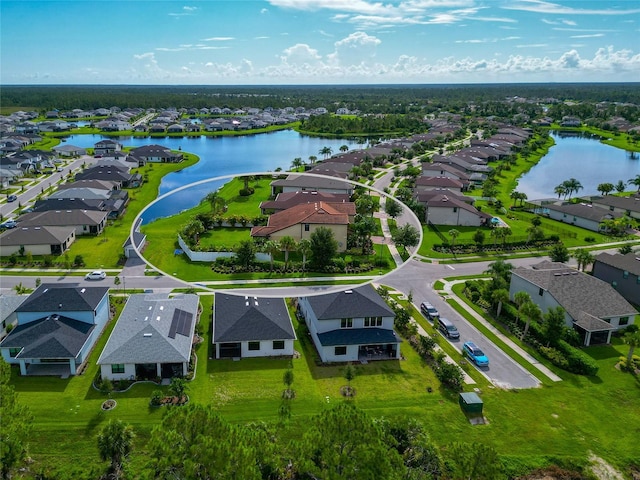2352 Marton Oak Blvd, North Port, FL 34289 - aerial perspective of suburban area with a large body of water
