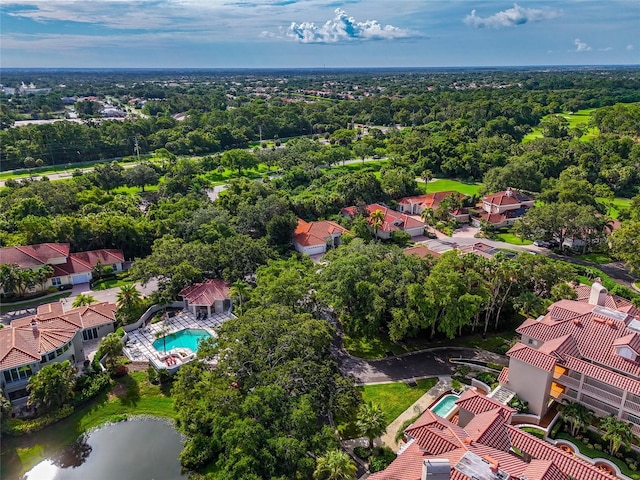 bird's eye view with a residential view