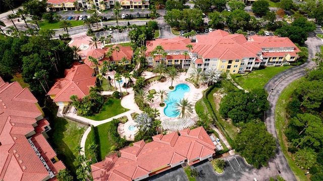 aerial view featuring a residential view