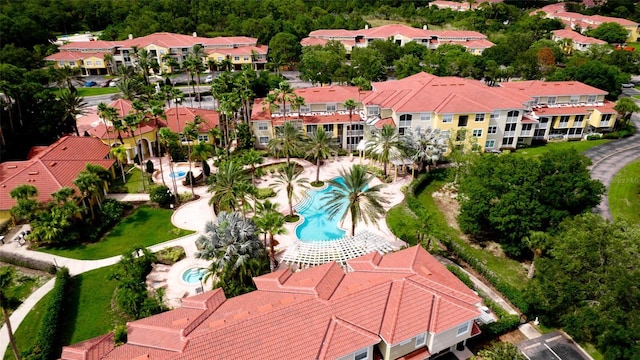 drone / aerial view featuring a residential view