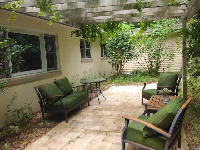 view of patio / terrace with a pergola