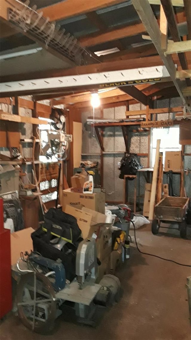 storage area featuring a garage