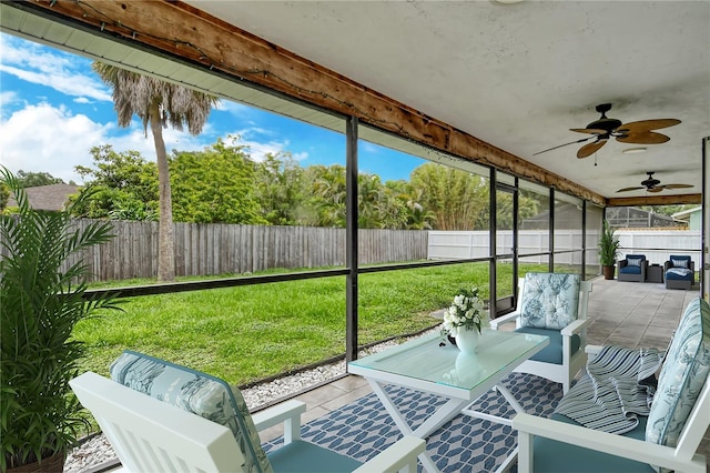 view of sunroom / solarium