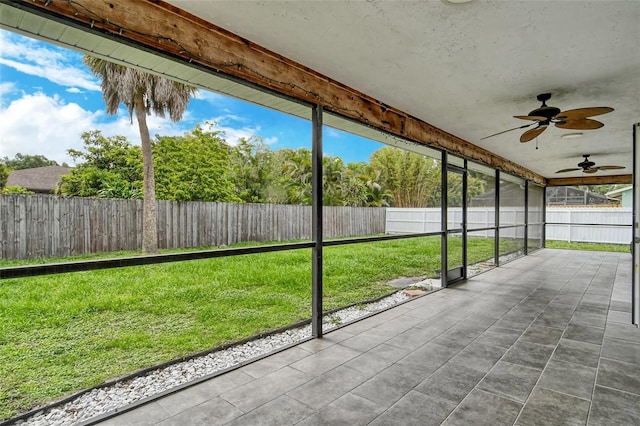 unfurnished sunroom with a healthy amount of sunlight