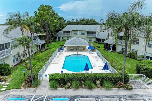 view of pool featuring a patio area