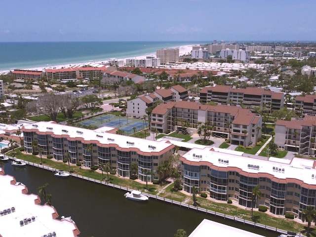 1300 N Portofino Dr Unit 208, Sarasota, FL 34242 - aerial view of a large body of water and apartment complex