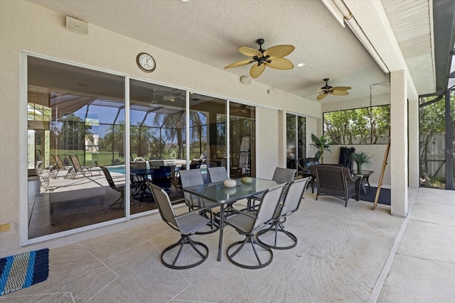 view of sunroom