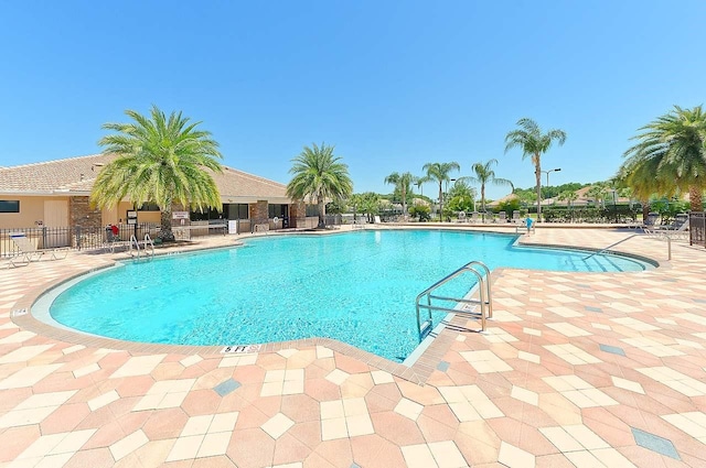 view of pool with a patio area