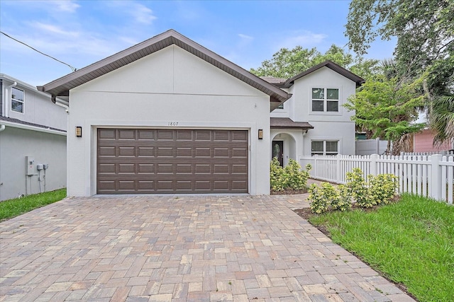 view of front of house featuring a garage