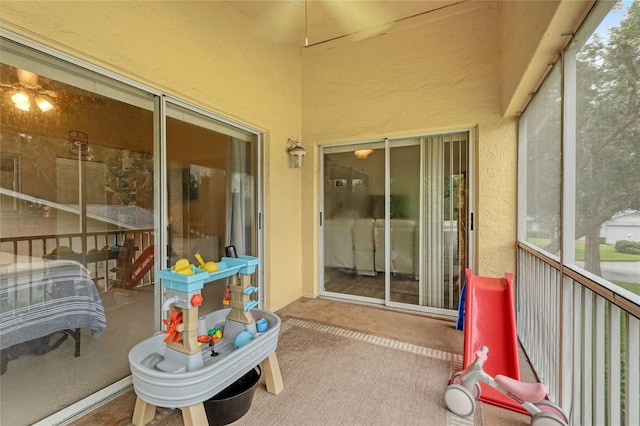 view of sunroom