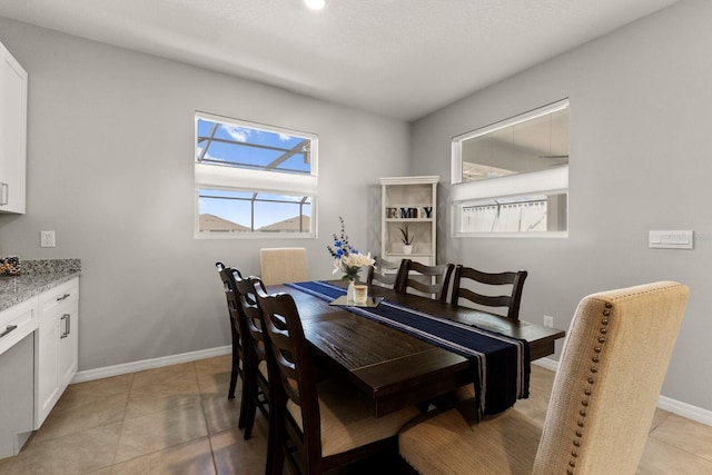 view of tiled dining room