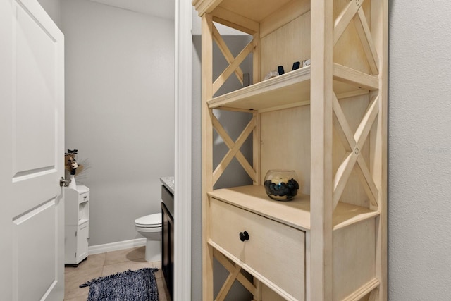 wine room with light tile patterned flooring