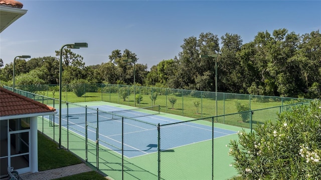 view of sport court