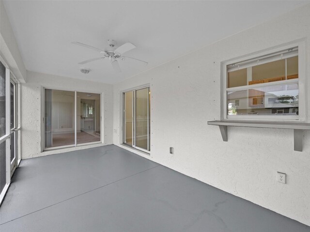 view of patio / terrace with ceiling fan