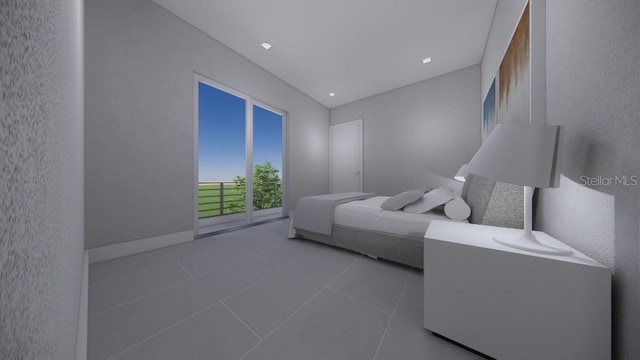 view of tiled bedroom