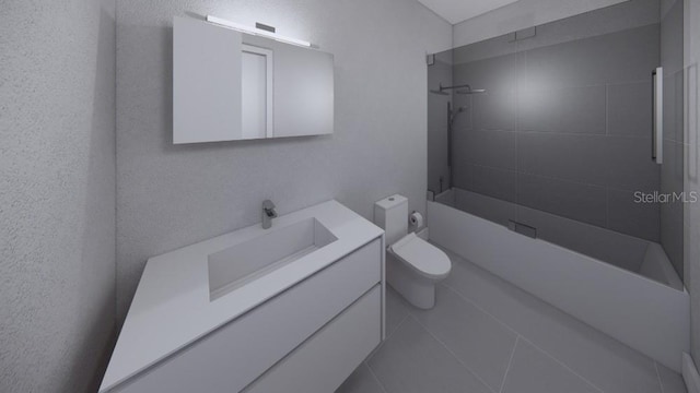 2516 Browning St, Sarasota, FL 34237 - bathroom with vanity, tile patterned flooring, bathtub / shower combination, and toilet