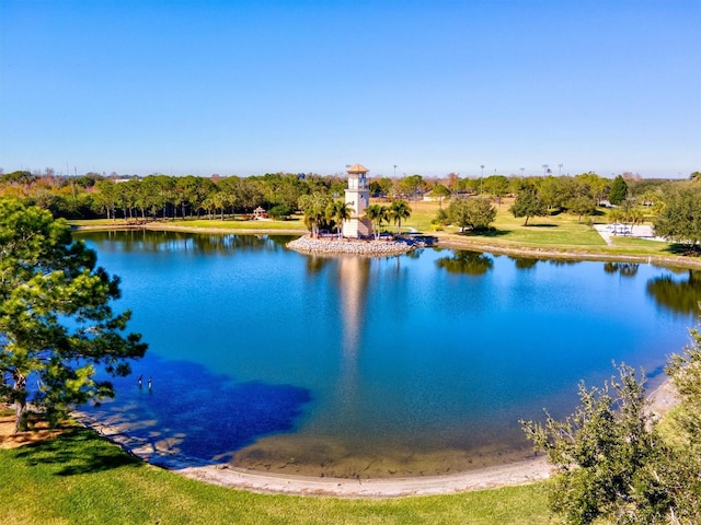 view of water feature