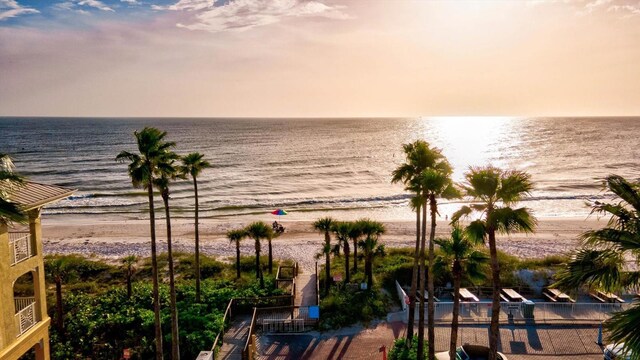 property view of water with a view of the beach