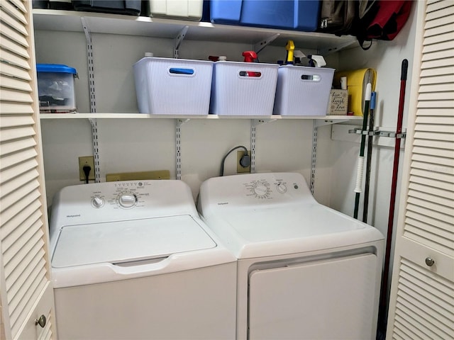 laundry area featuring separate washer and dryer