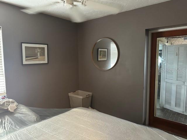 bedroom featuring a textured ceiling