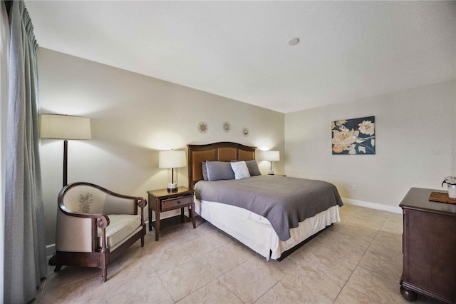 view of tiled bedroom