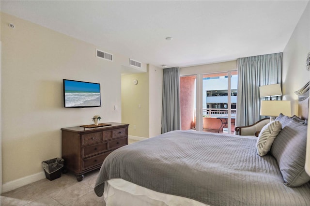 view of tiled bedroom