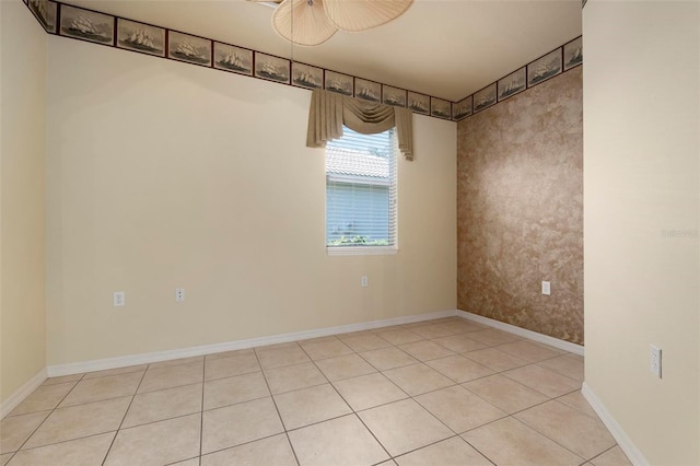 view of tiled spare room