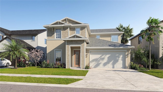 view of front of home featuring a front yard