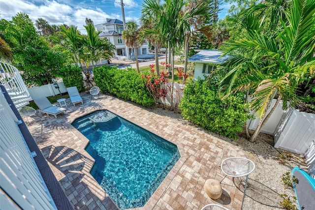 view of pool with a patio area