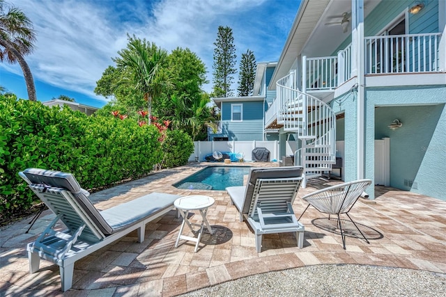 view of pool with a patio area