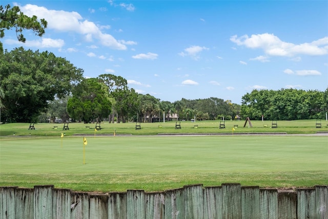 surrounding community featuring a yard