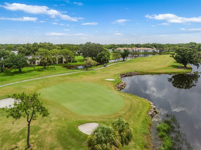 view of home's community with a water view