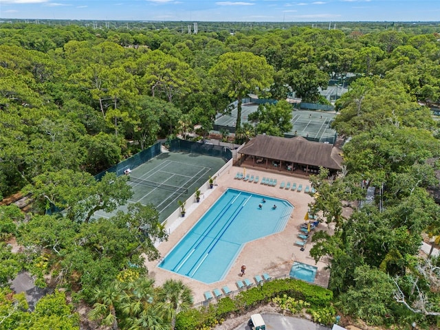 birds eye view of property