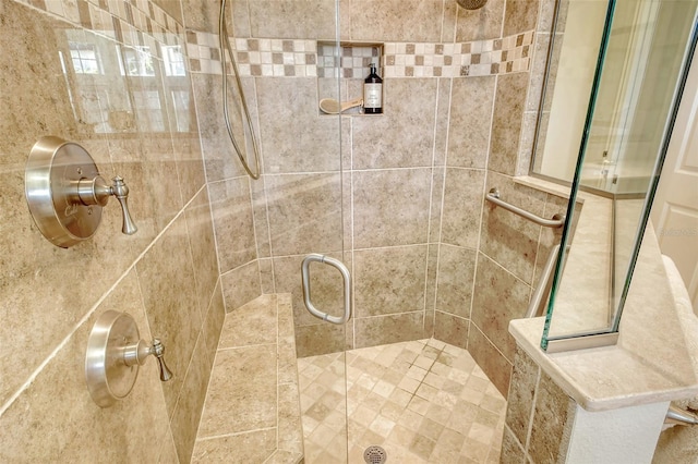 bathroom with walk in shower